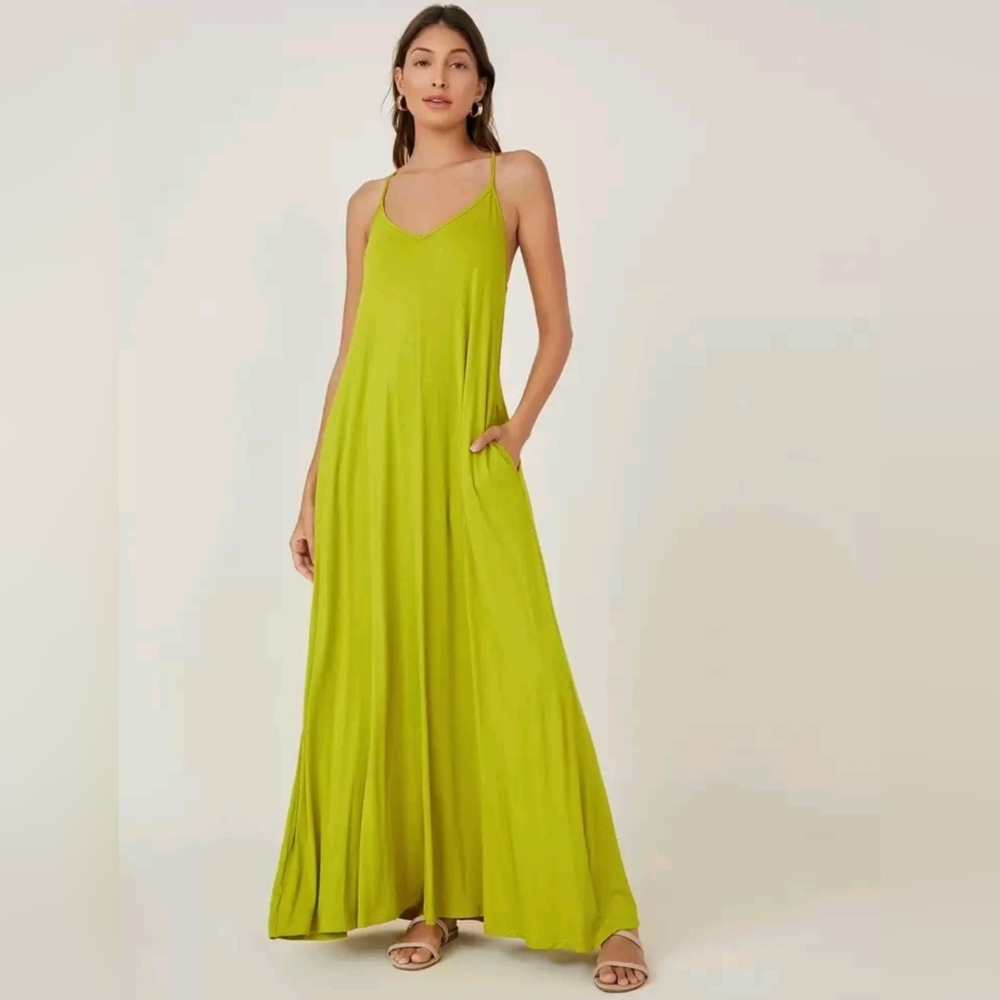 SHEIN Vibrant Green Maxi Dress